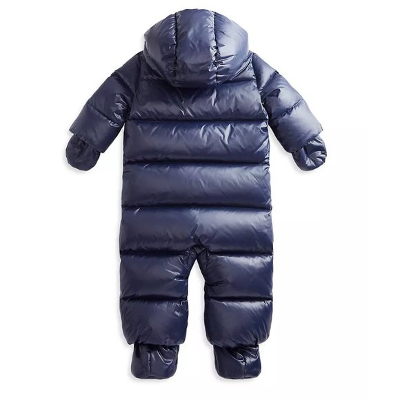 POLO RALPH LAUREN Unisex Baby Water Repellent Down Bunting Set - Navy - NWT - 3M - Picture 2 of 5